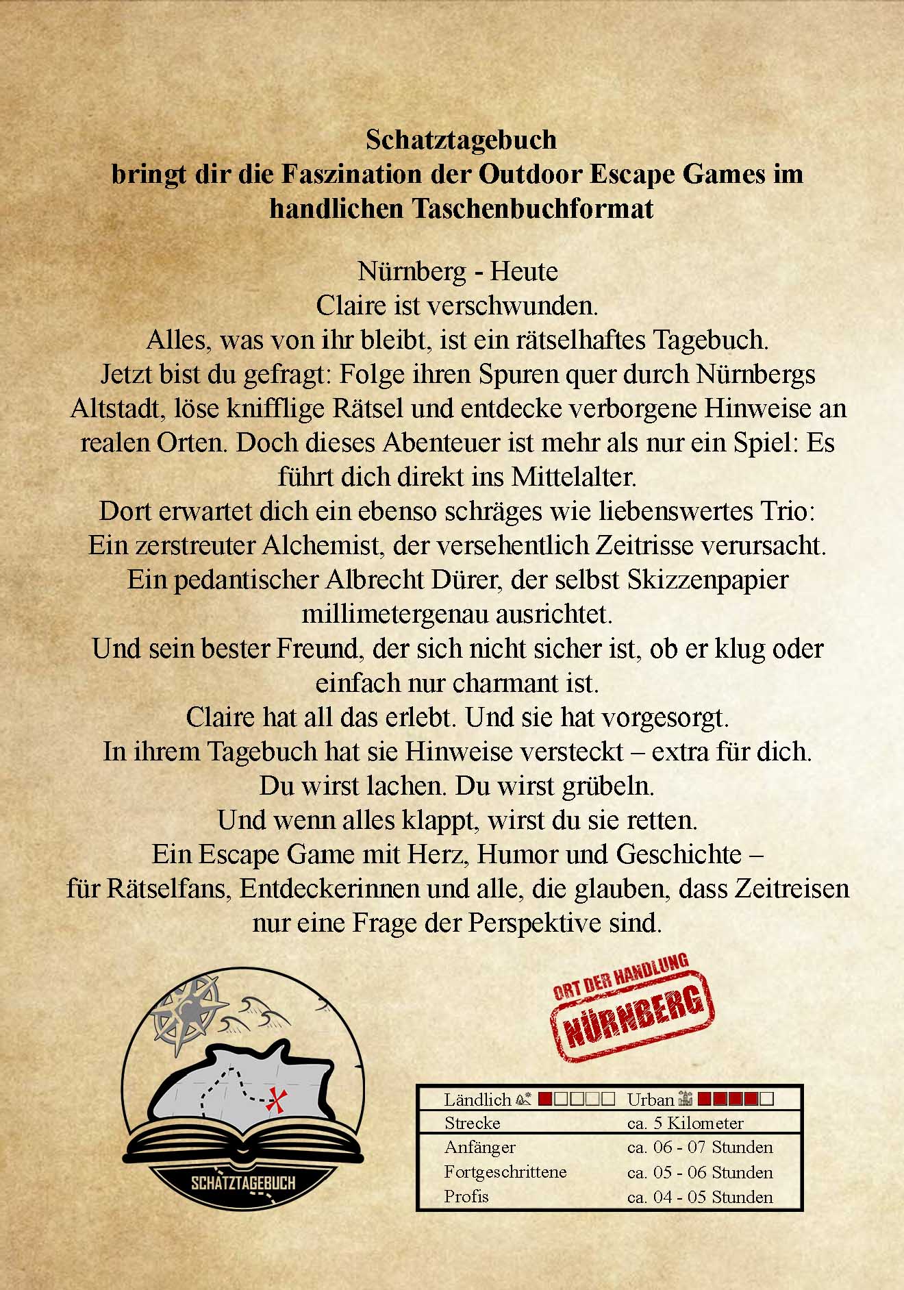 Schatztagebuch 7 - Nürnberg - Wo ist Claire?