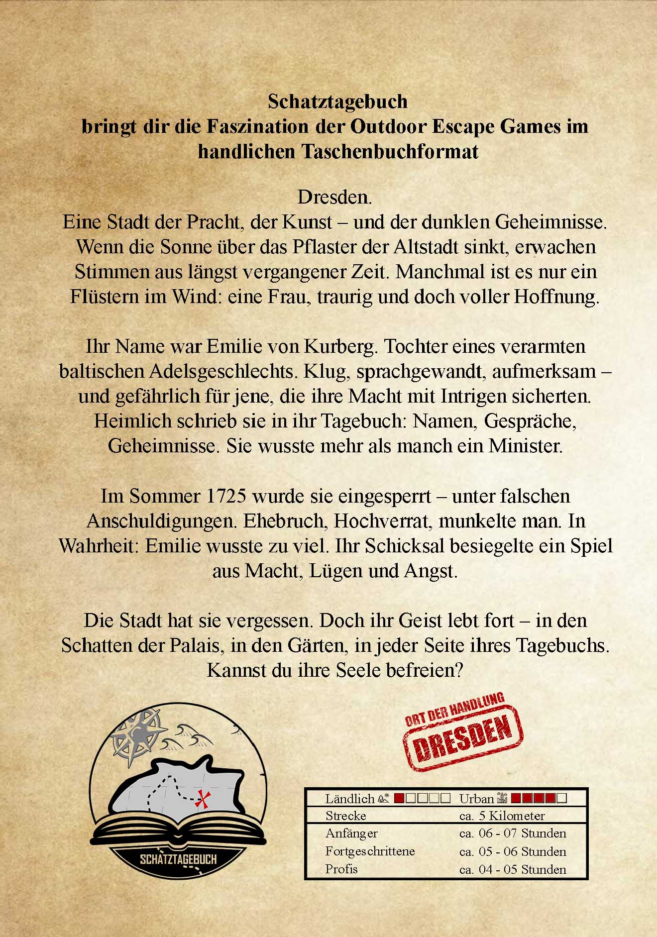 Schatztagebuch 8 - Dresden - Das Schweigen der Schatten