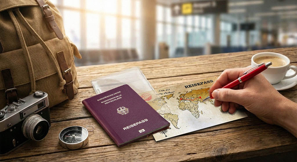 Schatztagebuch Reisepass Hülle